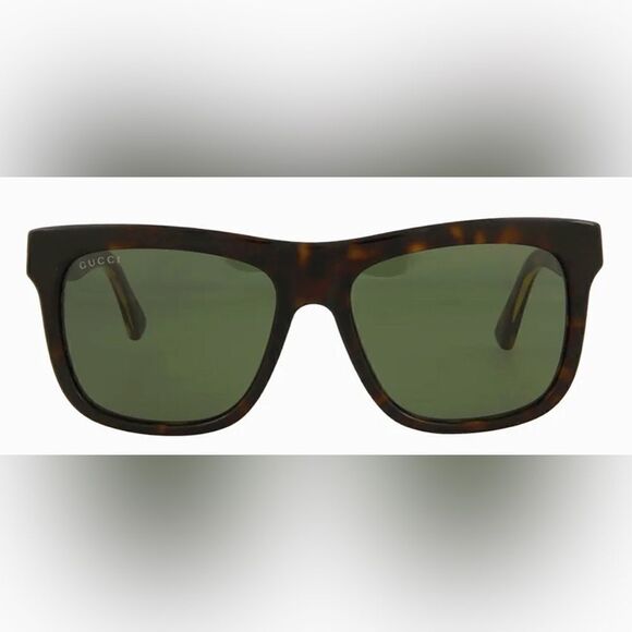 Gucci GG0158SN M 002 Square Unisex Sunglasses Tortoiseshell - Picture 3 of 9